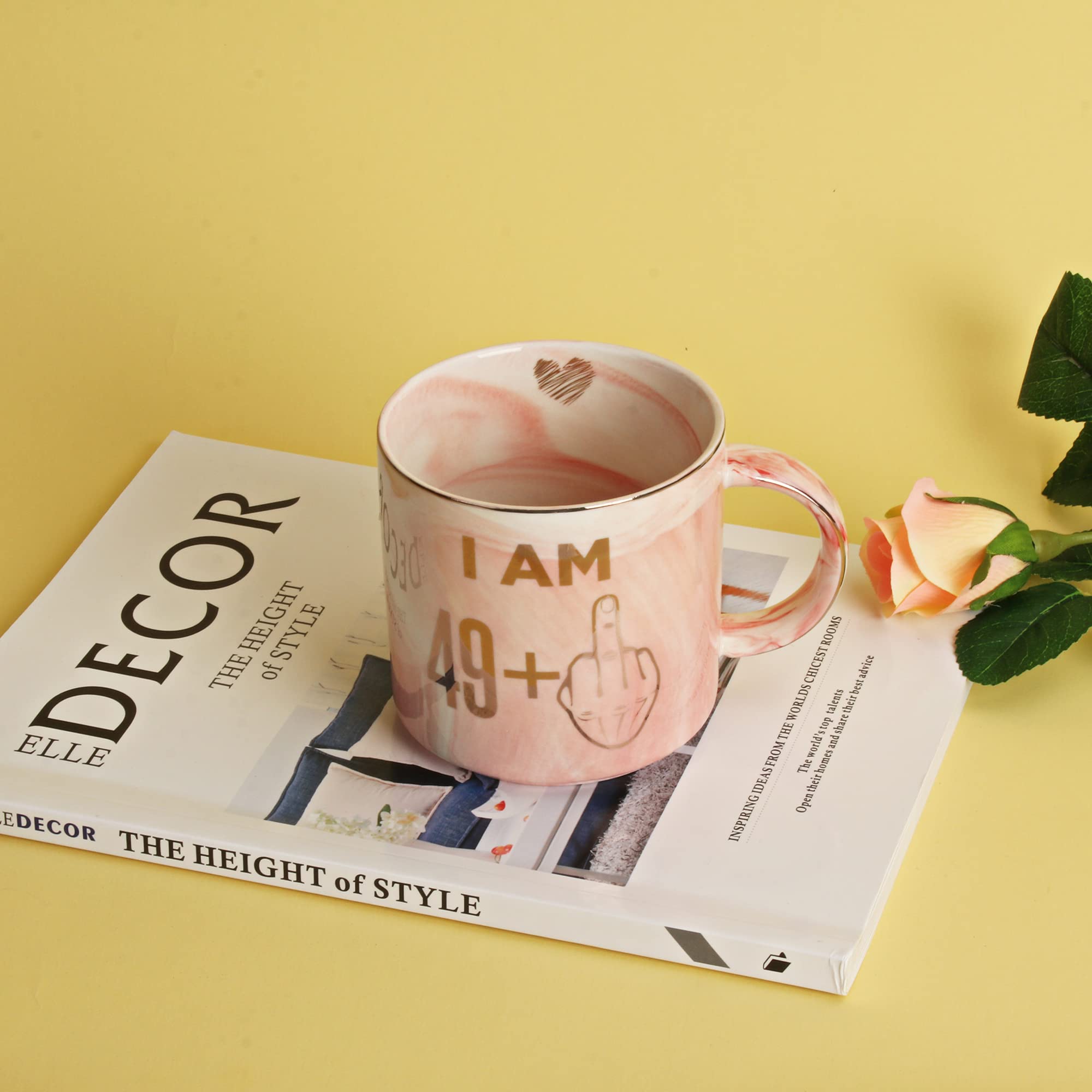 Hendson pink marble mug close-up highlighting design and craftsmanship