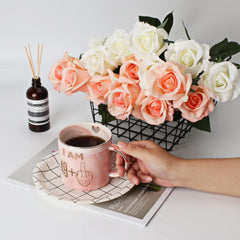 Hendson pink marble mug displays humorous 50th birthday message