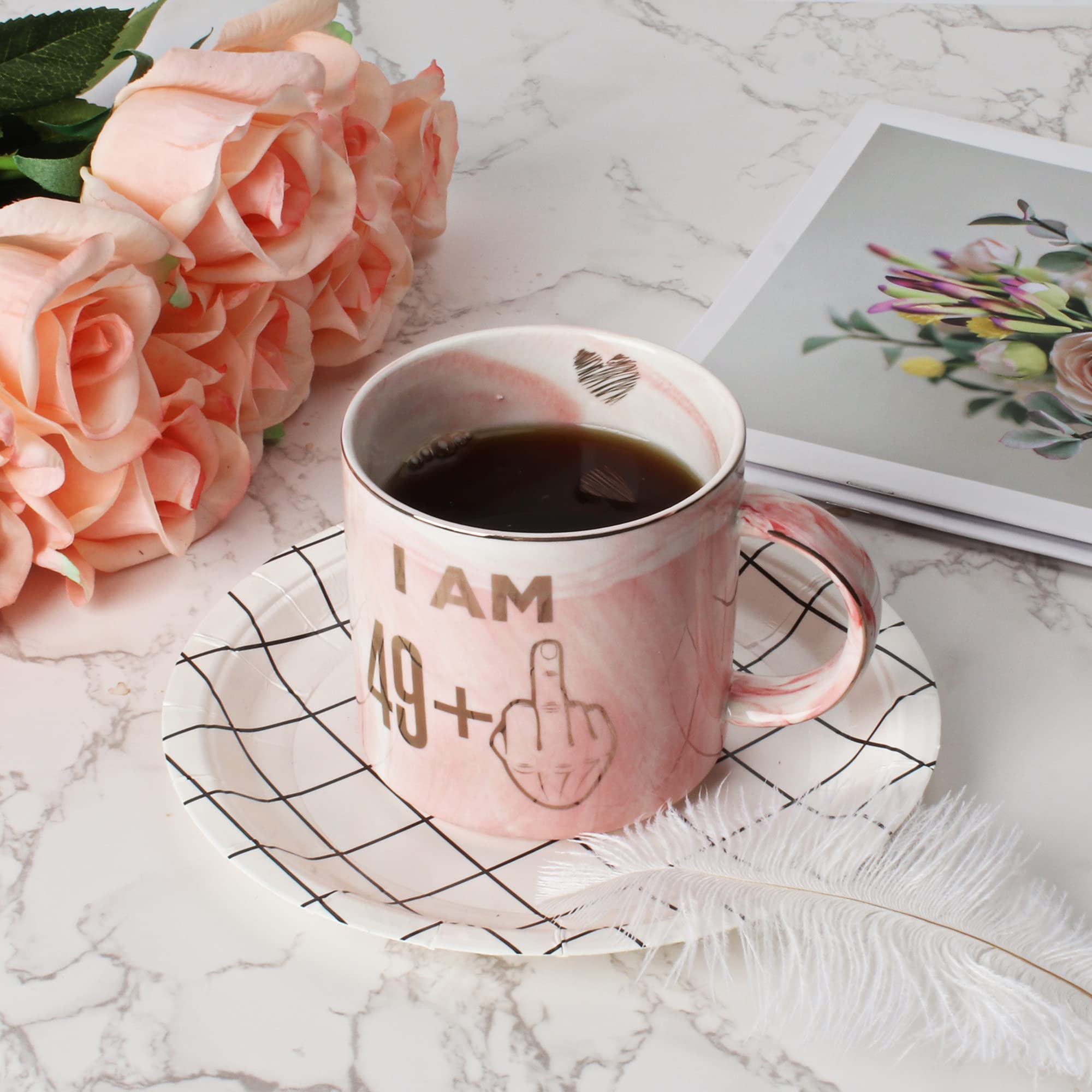 Hendson pink marble mug makes a thoughtful gift for women