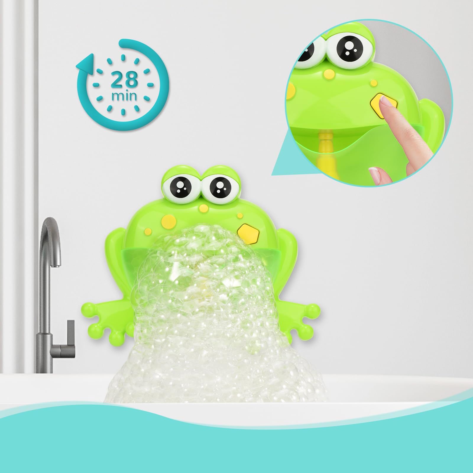 HengGL LED bath toy creates a light-enhanced bubble show
