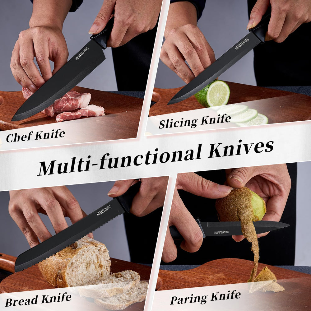 HENKELKIVING 14-piece collection includes essential knives and a sharpener for versatile prep.