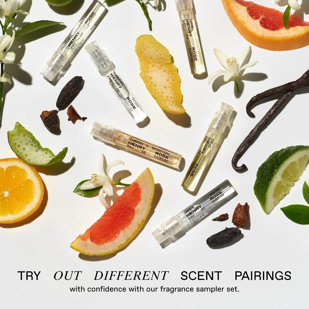 Henry Rose silk musk mini vial, subtle everyday perfume for work.