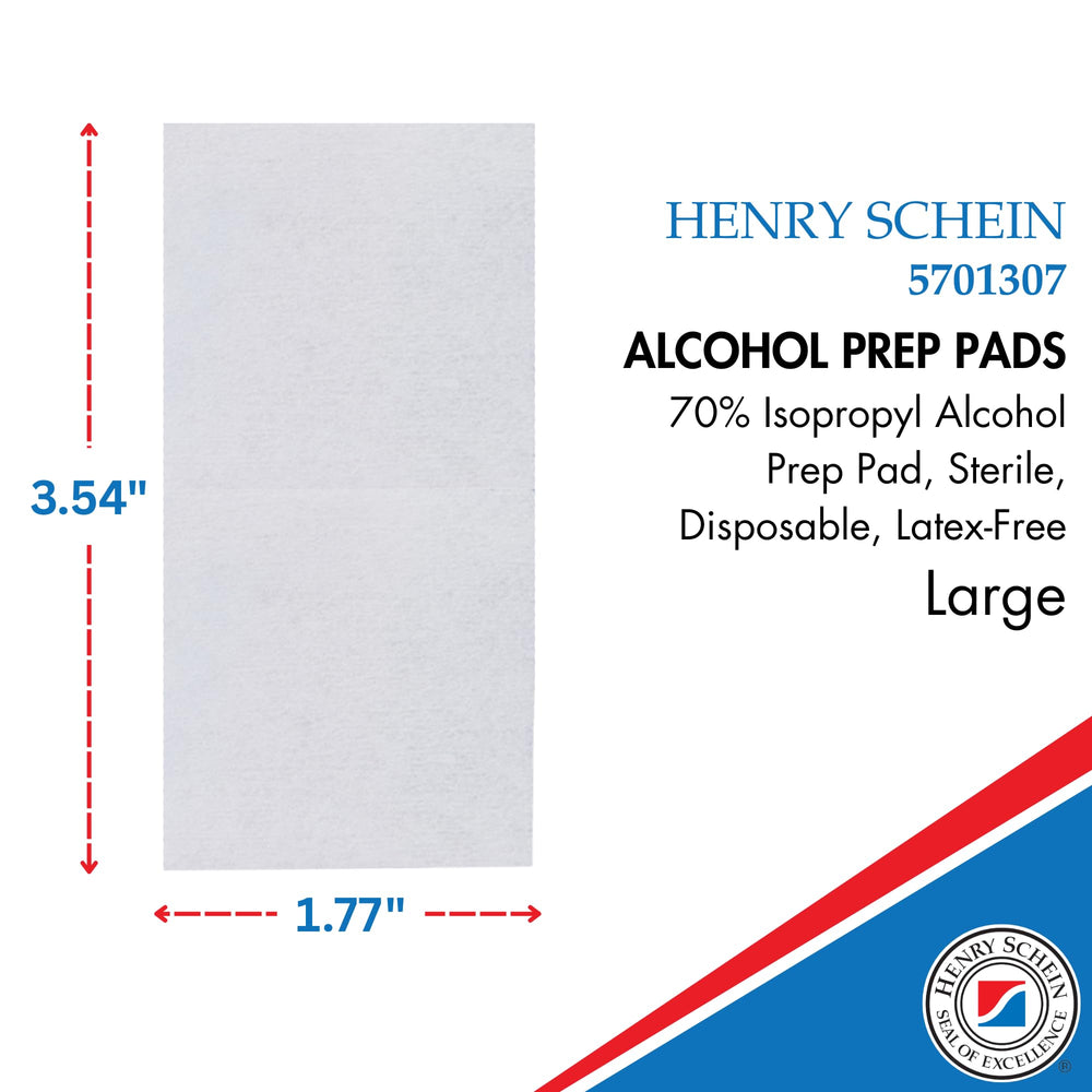 Henry Schein prep pad textured 2-ply close-up shows durability and absorbency