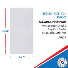 Henry Schein prep pad textured 2-ply close-up shows durability and absorbency