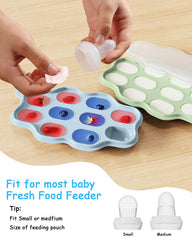 HEOMOONE green popsicle mold shows easy pop-out feature after freezing