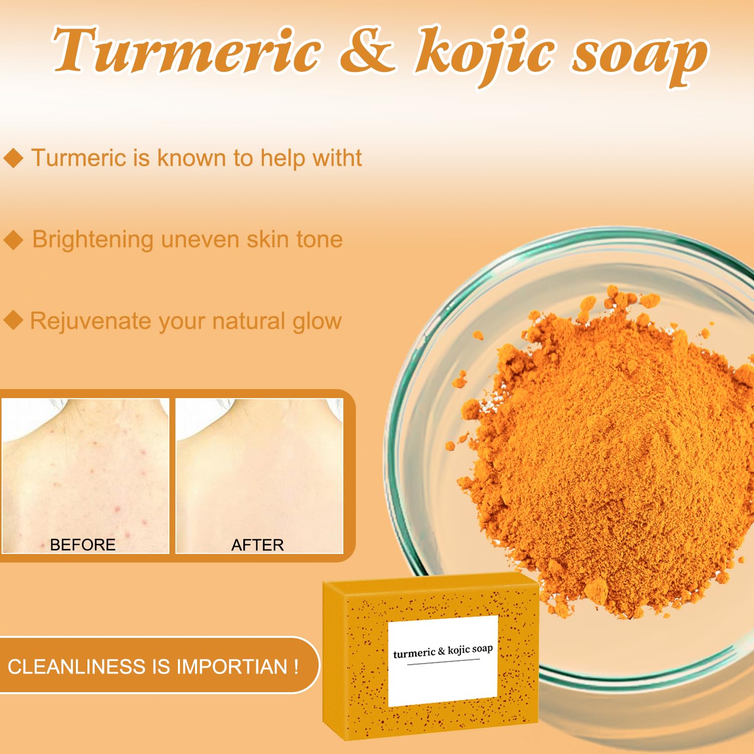 Hepanio turmeric cleansing foam bottle for smooth, rich lather
