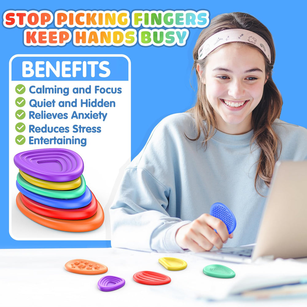 Hepoasky texture worry stones set for quiet, fidget-friendly moments.