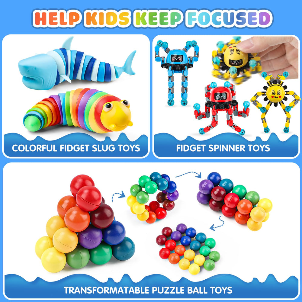 Hepoasky transformable fidget spinners for desk stress relief.