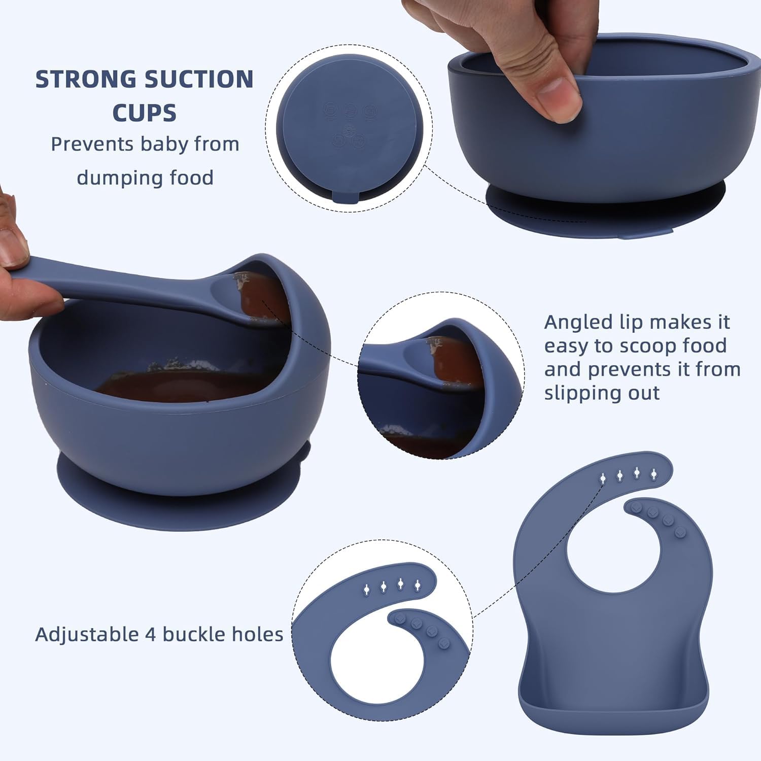 Hepotk silicone spoons and forks are gentle on gums.