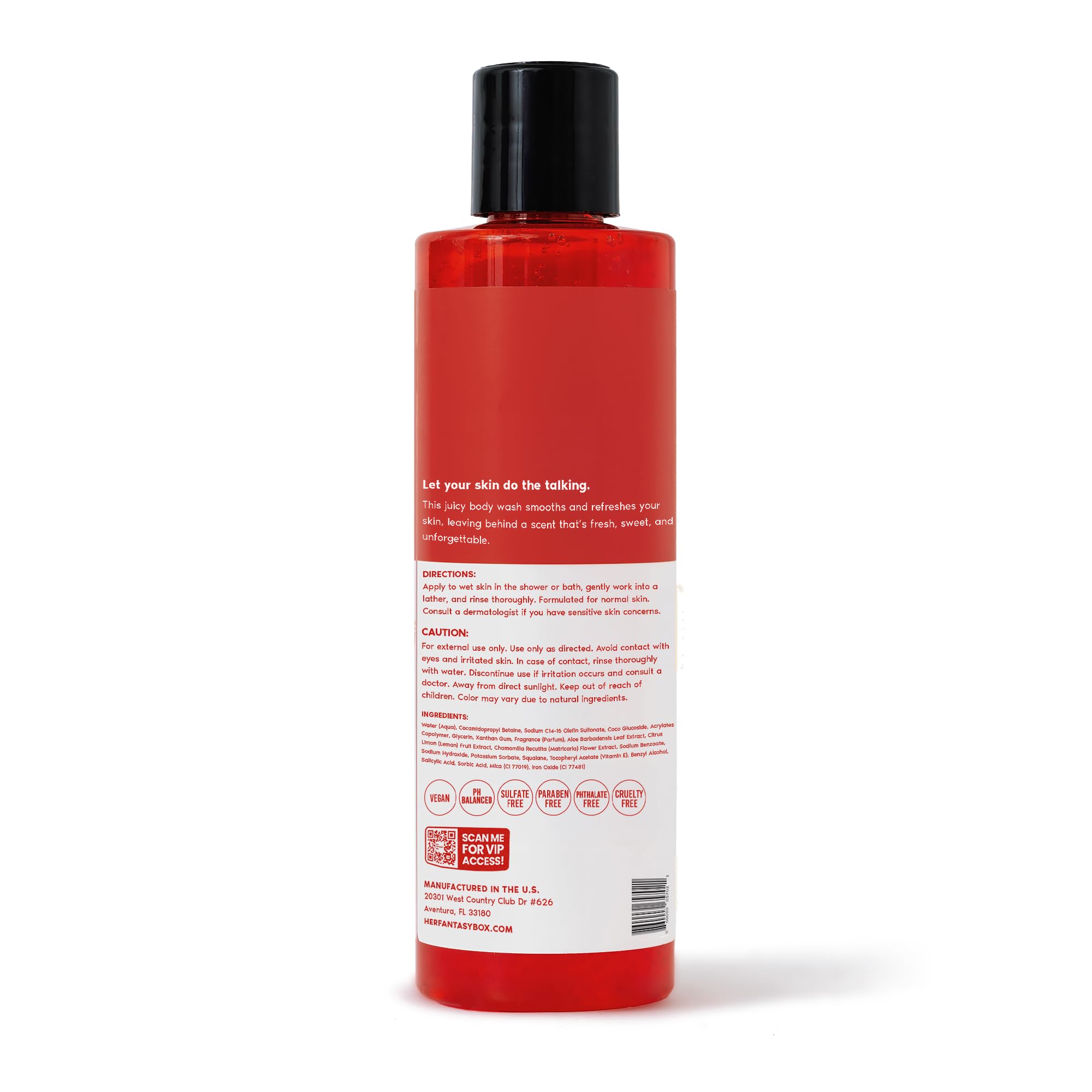 Her Fantasy Box Yummy provides gentle cleansing for everyday use