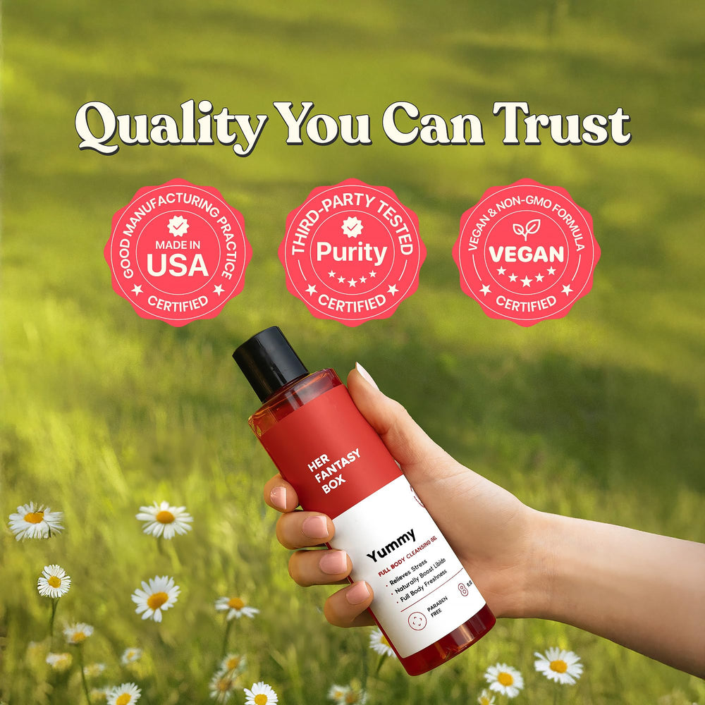 Her Fantasy Box Yummy moisturizes skin for a soft, hydrated feel
