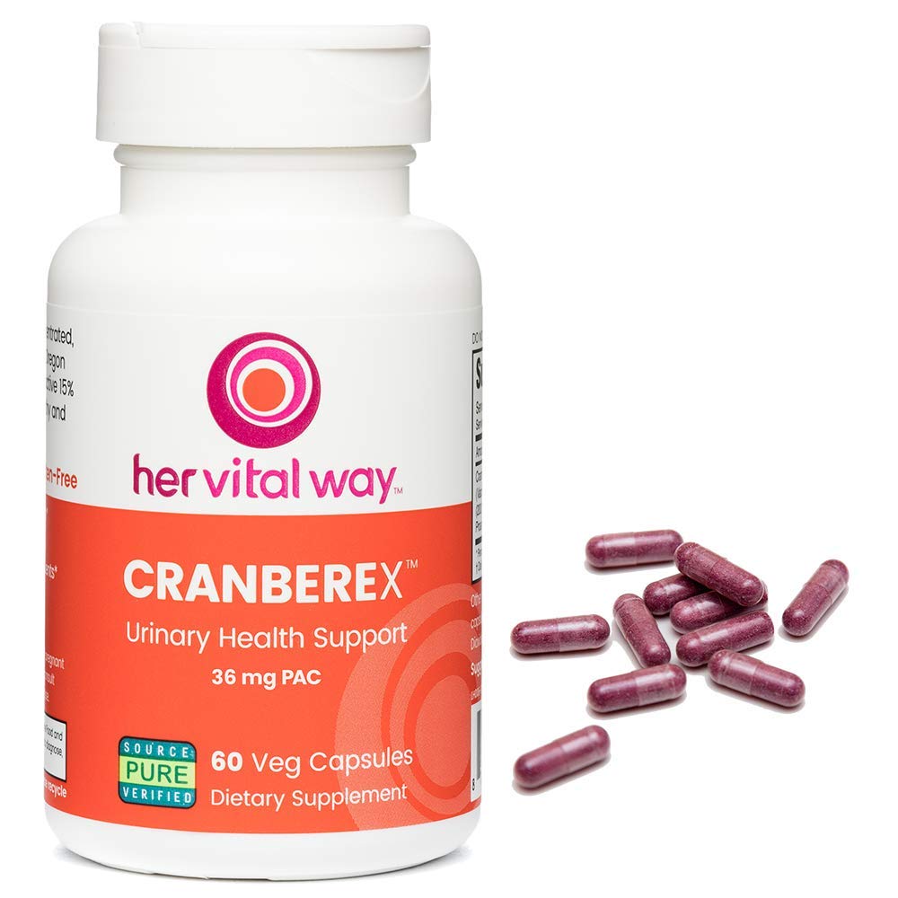 Her Vital Way Cranberex vegan and gelatin-free formulation details.