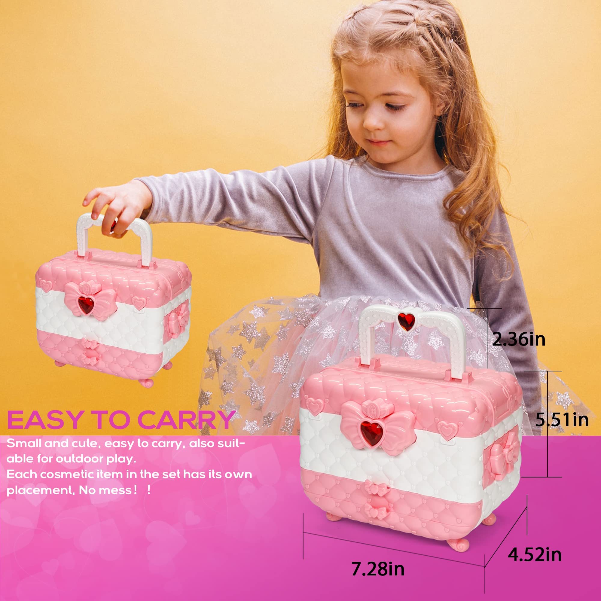 HERAPFANN cosmetic case with mirror keeps tools organized