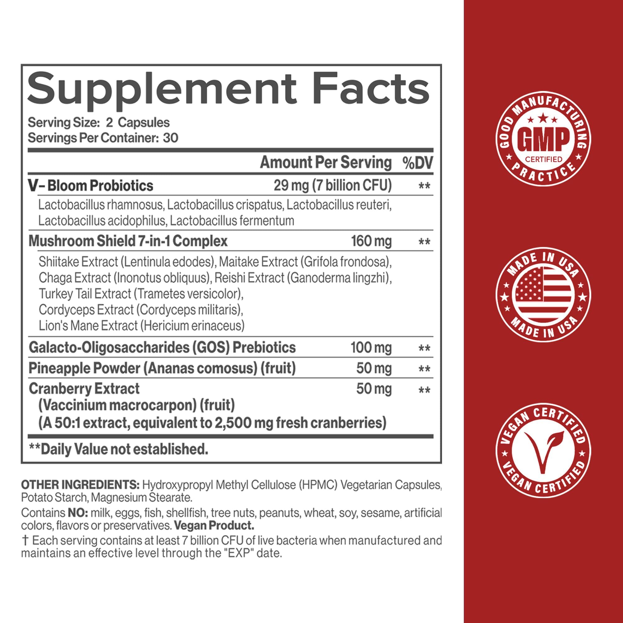HerAuré prebiotics GOS beside capsules nourish beneficial bacteria.