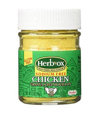 Herb-Ox Bouillon Granules Chicken Low Salt bottle pour adds quick savory depth.