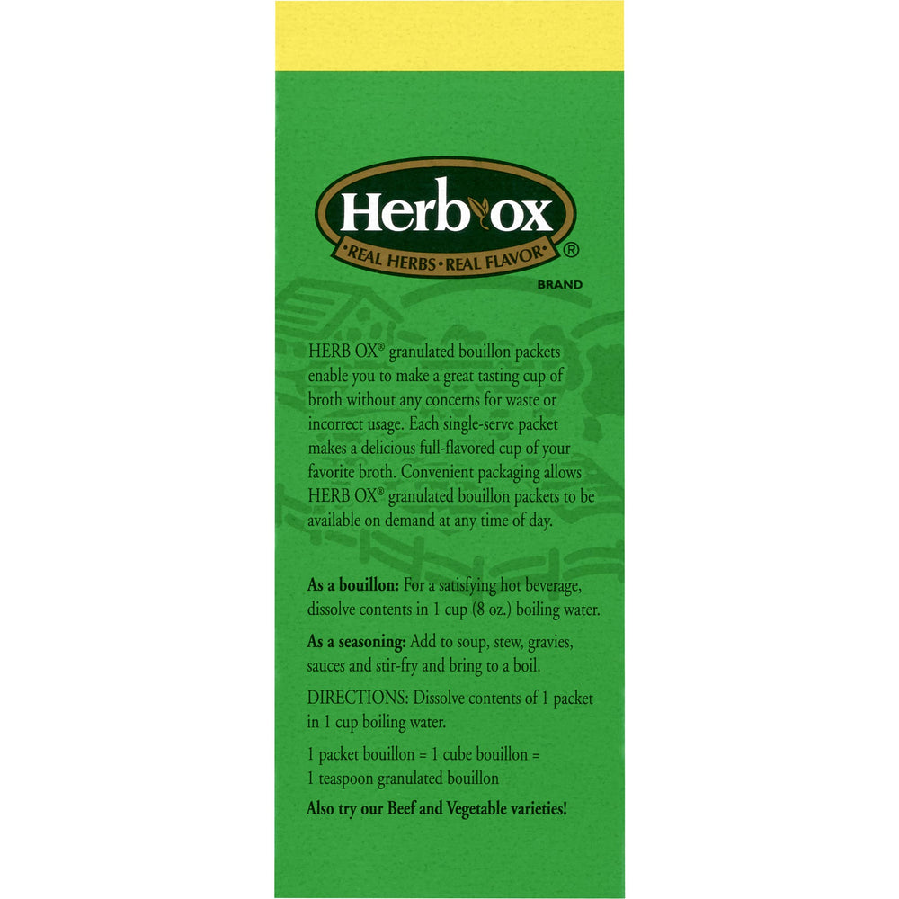 Herb-Ox Sodium Free Bouillon on stove, simmering broth base for recipes.