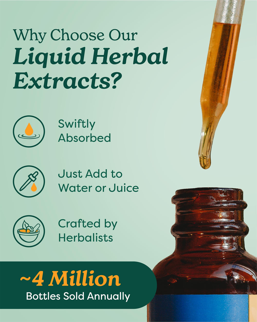 Ingredients list on packaging shows fresh plant parts in glycerite