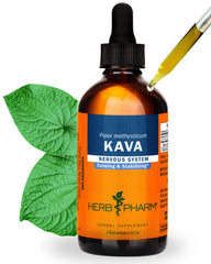 Herb Pharm Kava Root Liquid Extract bottle for evening relaxation.