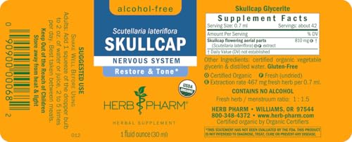 Lifestyle shot of Skullcap extract on a desk