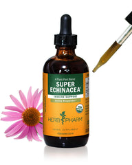 Herb Pharm Super Echinacea bottle for immune support.