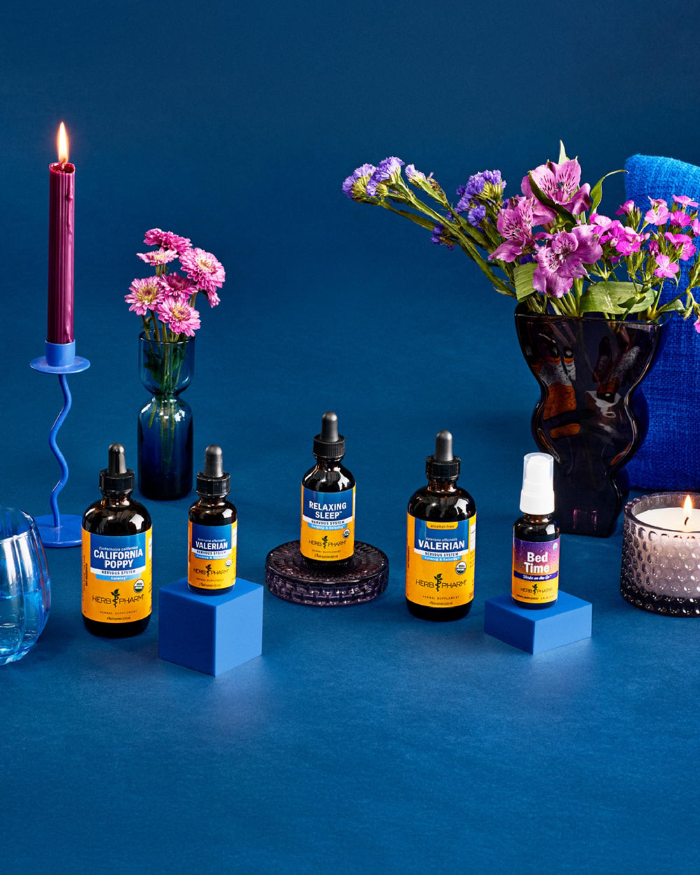 Dropper delivers Herb Pharm valerian root liquid extract for calming nightly routine