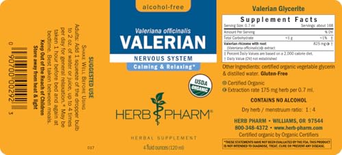 Vegan and gluten-free Herb Pharm valerian root extract appeals to dietary needs