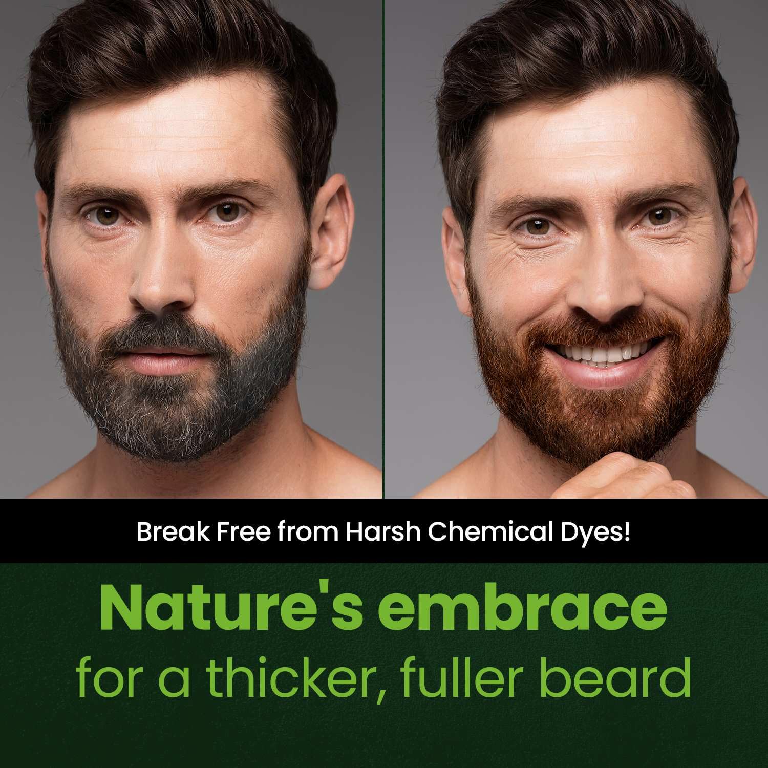 Herb Speedy cream application demonstrates mess-free mustache and beard coloring.