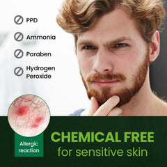 Herb For Men dark brown color swatch promises natural look.