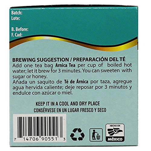 Herbacil Arnica Tea serving with lemon and honey, enhancing flavor.