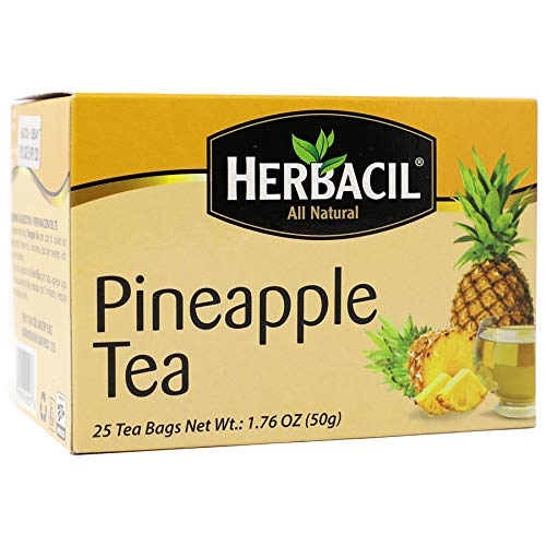 Iced glass of pineapple tea prepared by Herbacil.