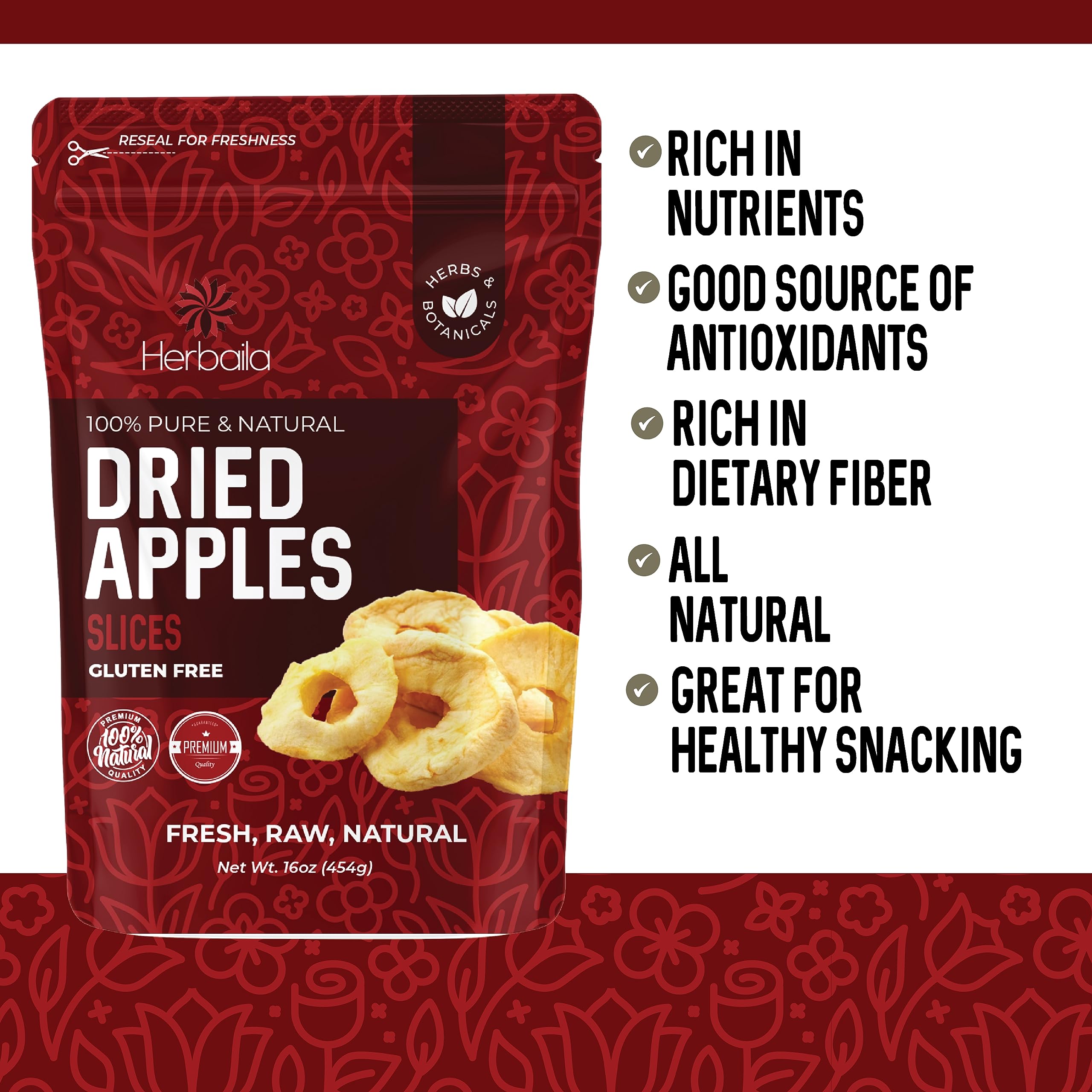 Herbaila apples in oatmeal mix for natural flavor boost.