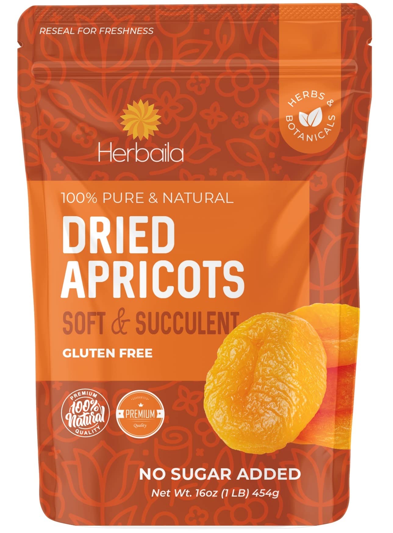 Herbaila Turkish apricots as a convenient on-the-go snack option.
