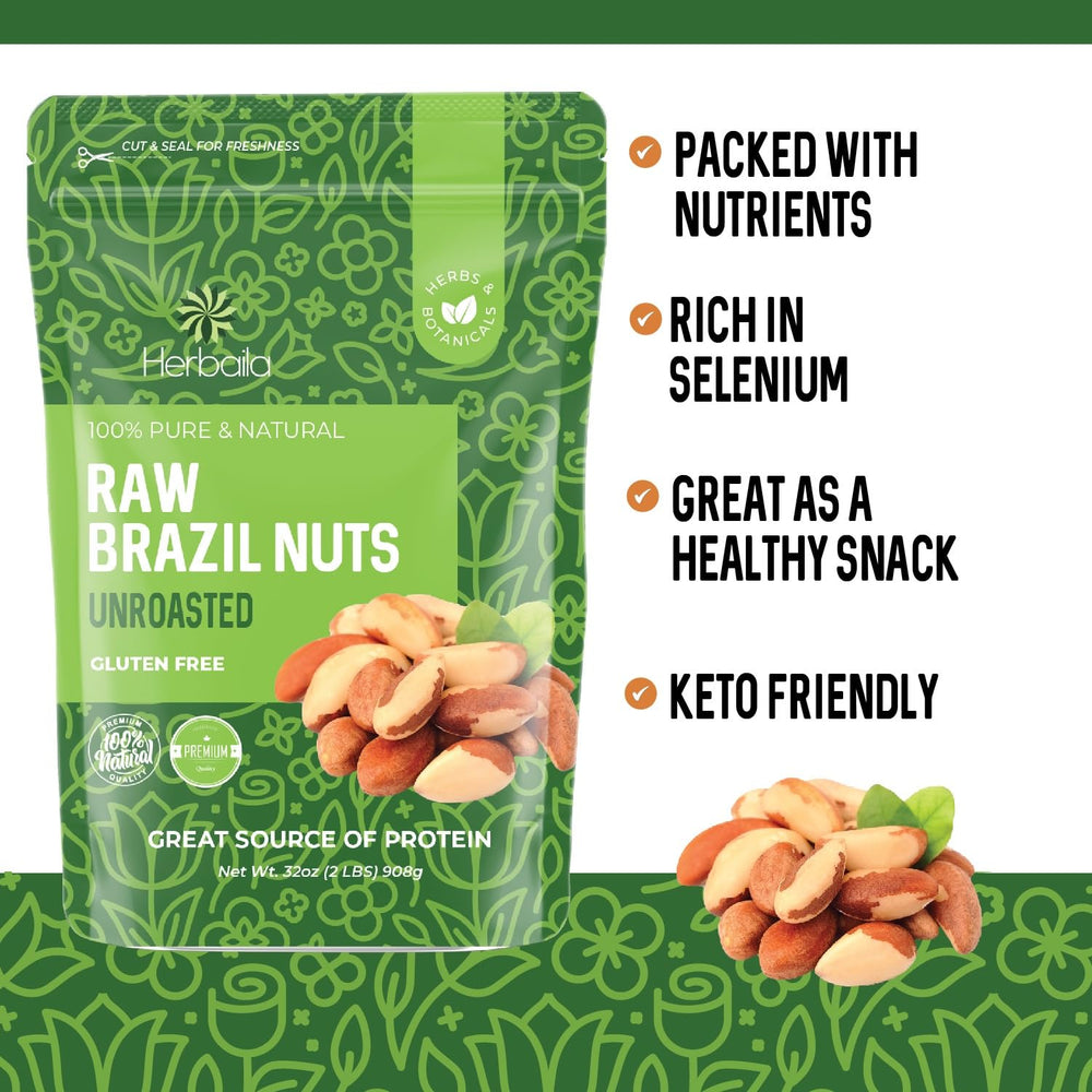 Herbaila Brazil nuts used as a baking-ingredient for extra crunch and nutrition.