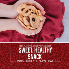 Herbaila dried apples snack bowl ready to munch on the go.