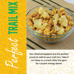 Herbaila dried pineapple chunks in a serving bowl for a tropical snack.