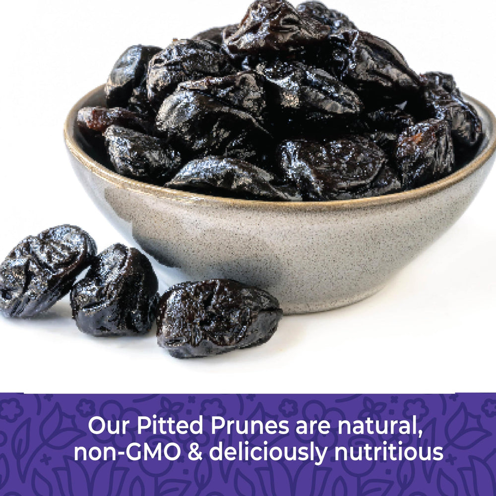 Herbaila Prunes Pitted texture highlights smooth, wrinkled skin for satisfying chewing.