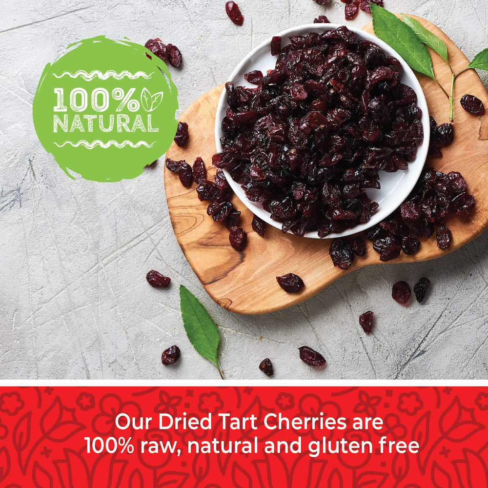 Herbaila Montmorency tart cherries in a resealable pouch ensure freshness between uses.