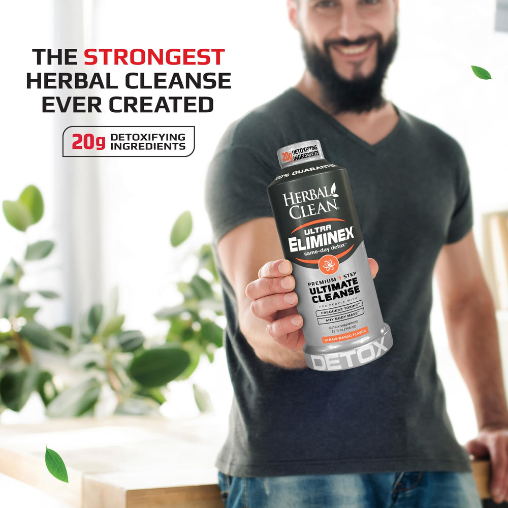 Herbal Clean Eliminex mixing with water for a refreshing daily ritual