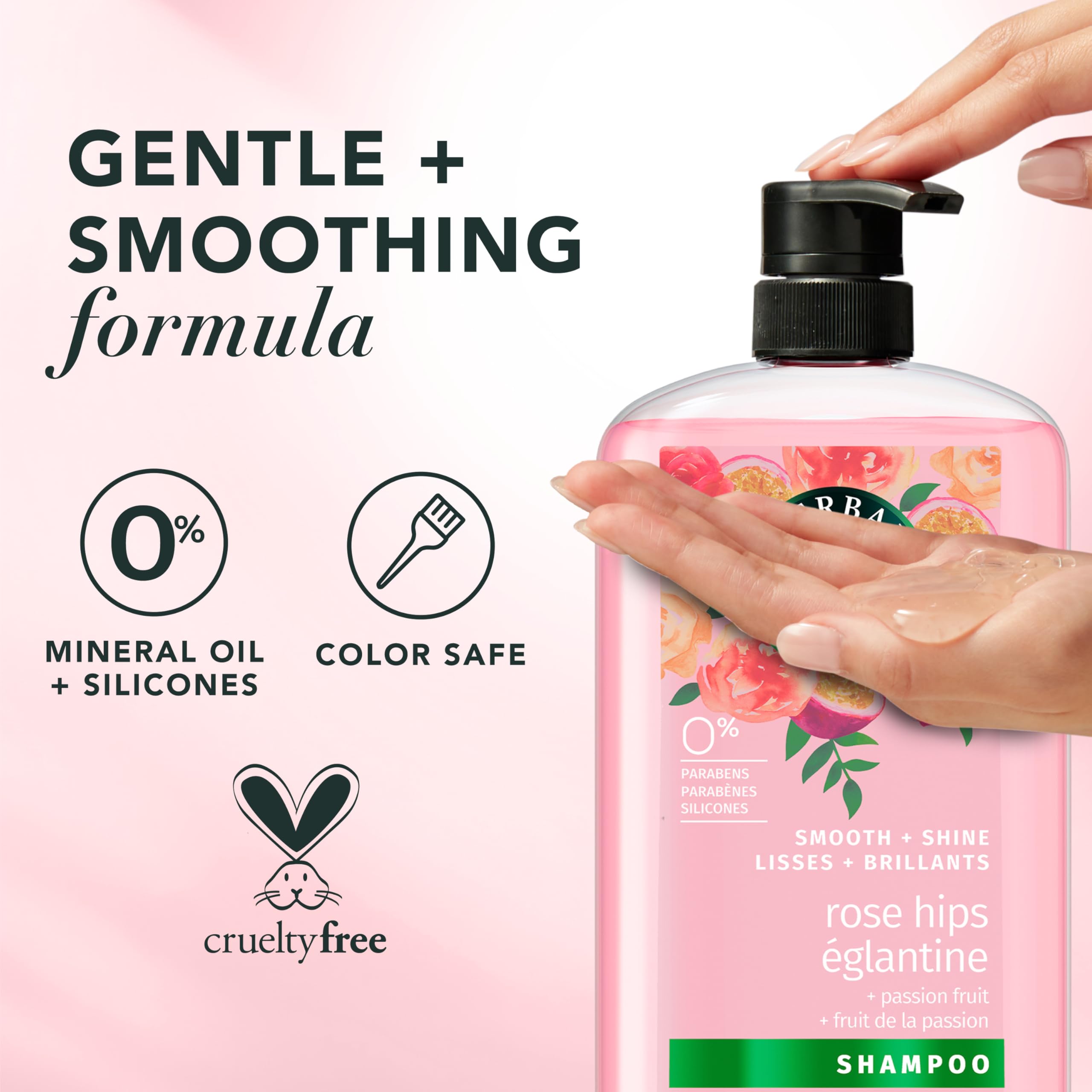 Color-safe hair care claim on Herbal Essences bottle