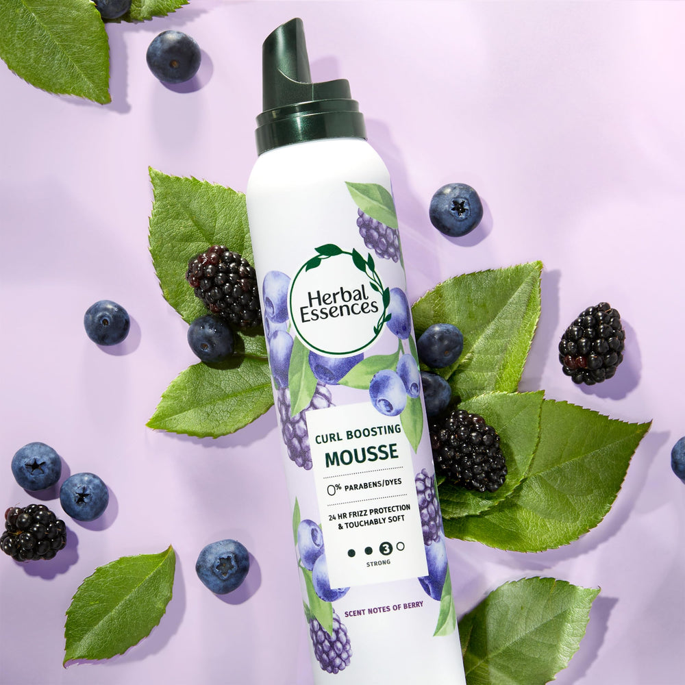 Herbal Essences Curl Boosting Mousse defined curls after styling
