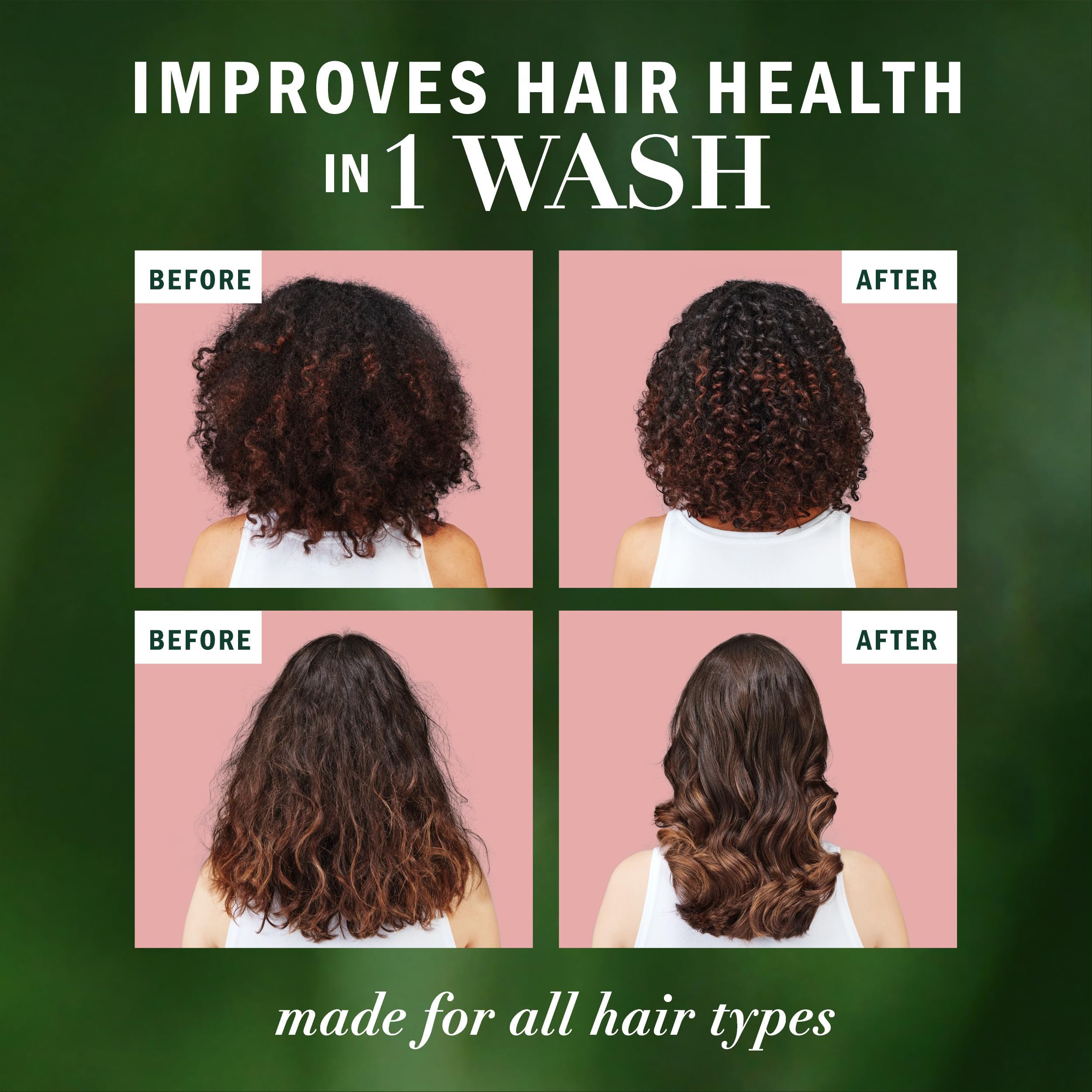 Herbal Essences grape seed ingredients visual highlights natural origin in formula.