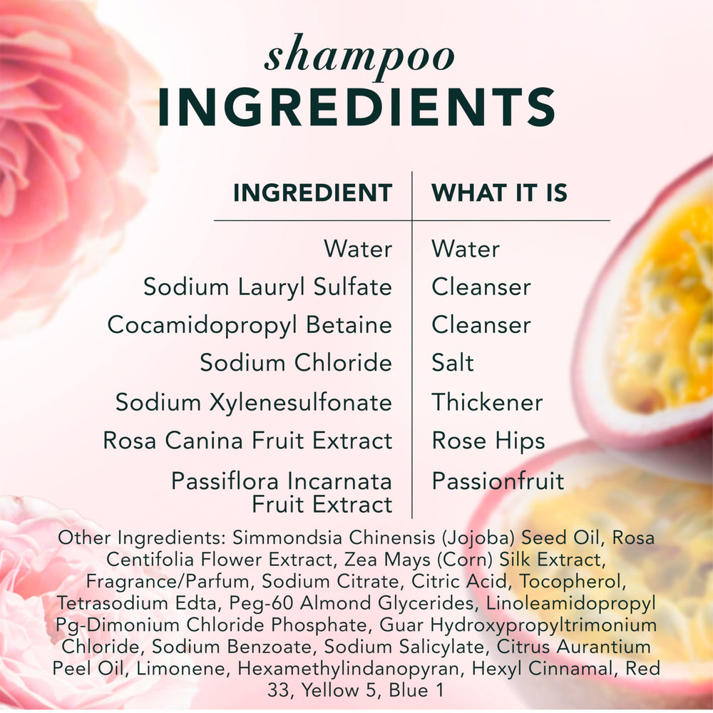 Paraben-free label on Herbal Essences packaging