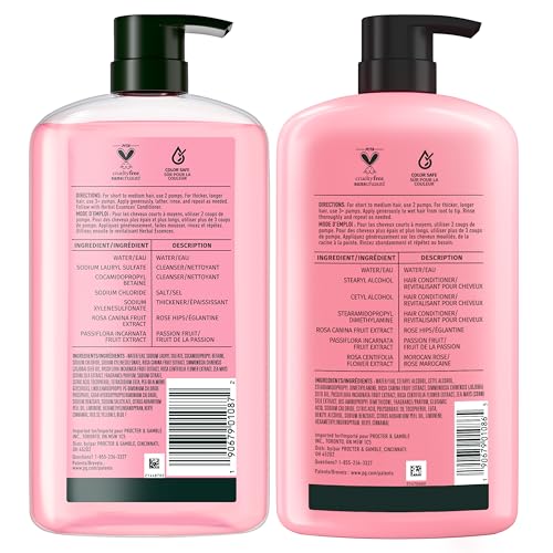 Pumps and packaging suitable for short and long hair routines