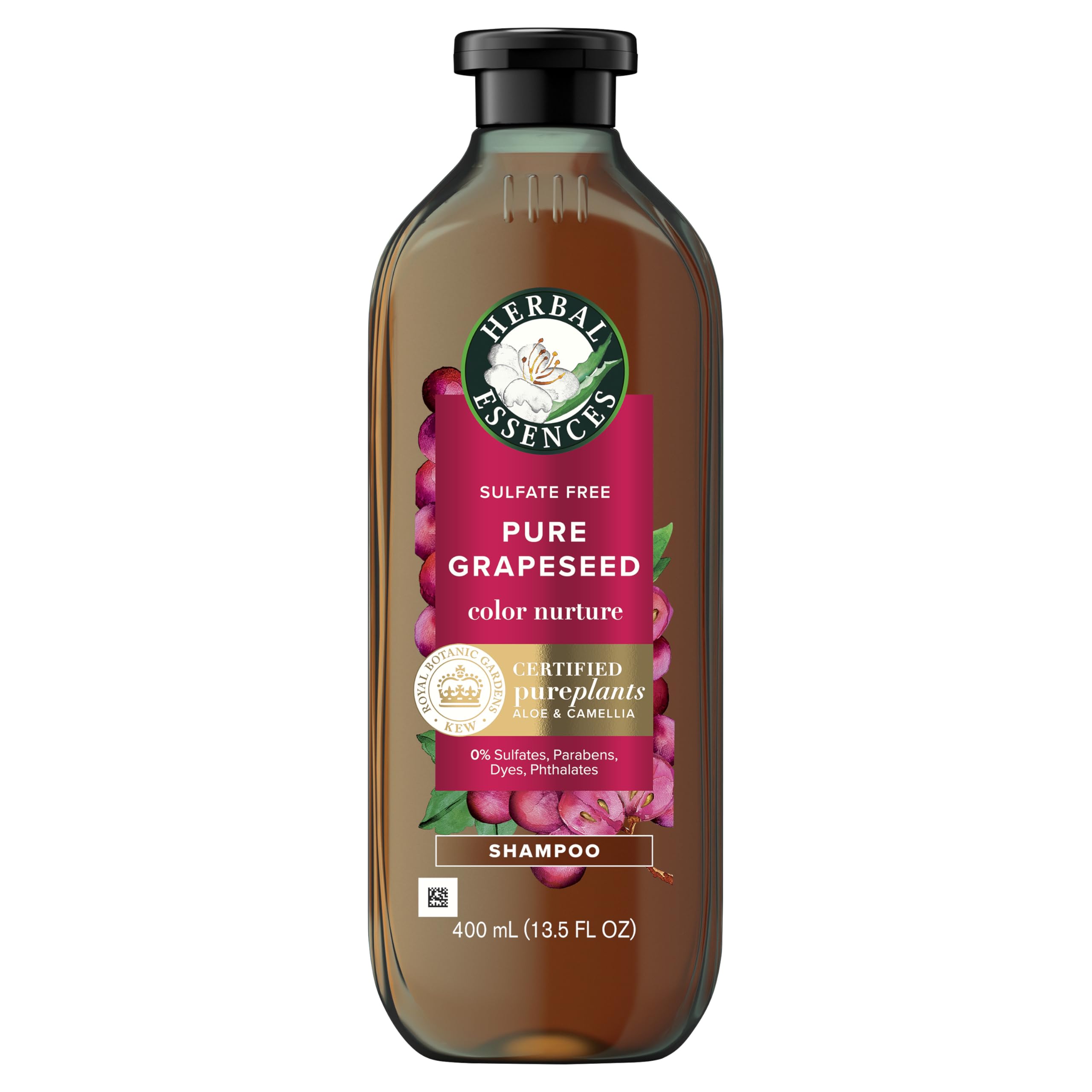 Herbal Essences Pure Grapeseed Color Nurture bottle showing weightless color care benefit