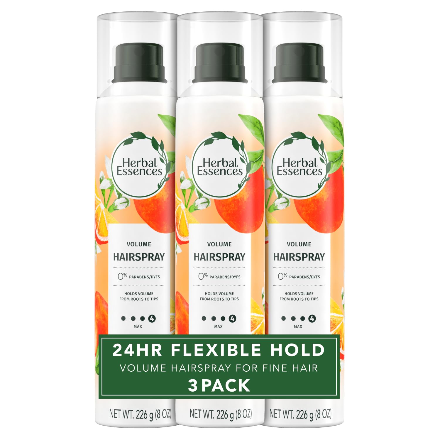 Herbal Essences Volume Hairspray bottle in 24 oz pack for lasting lift