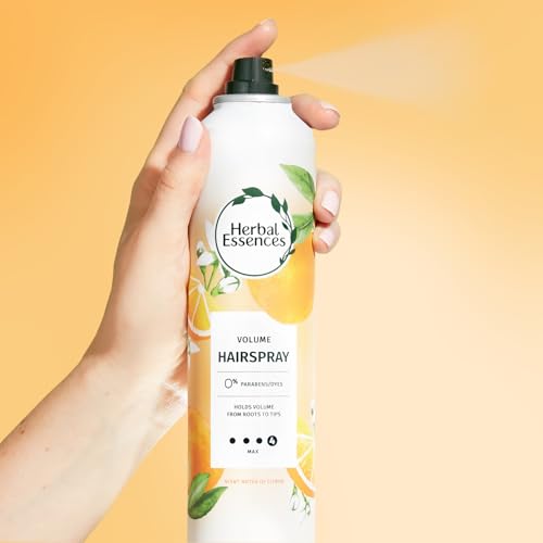 Herbal Essences Volume Hairspray packaging on display