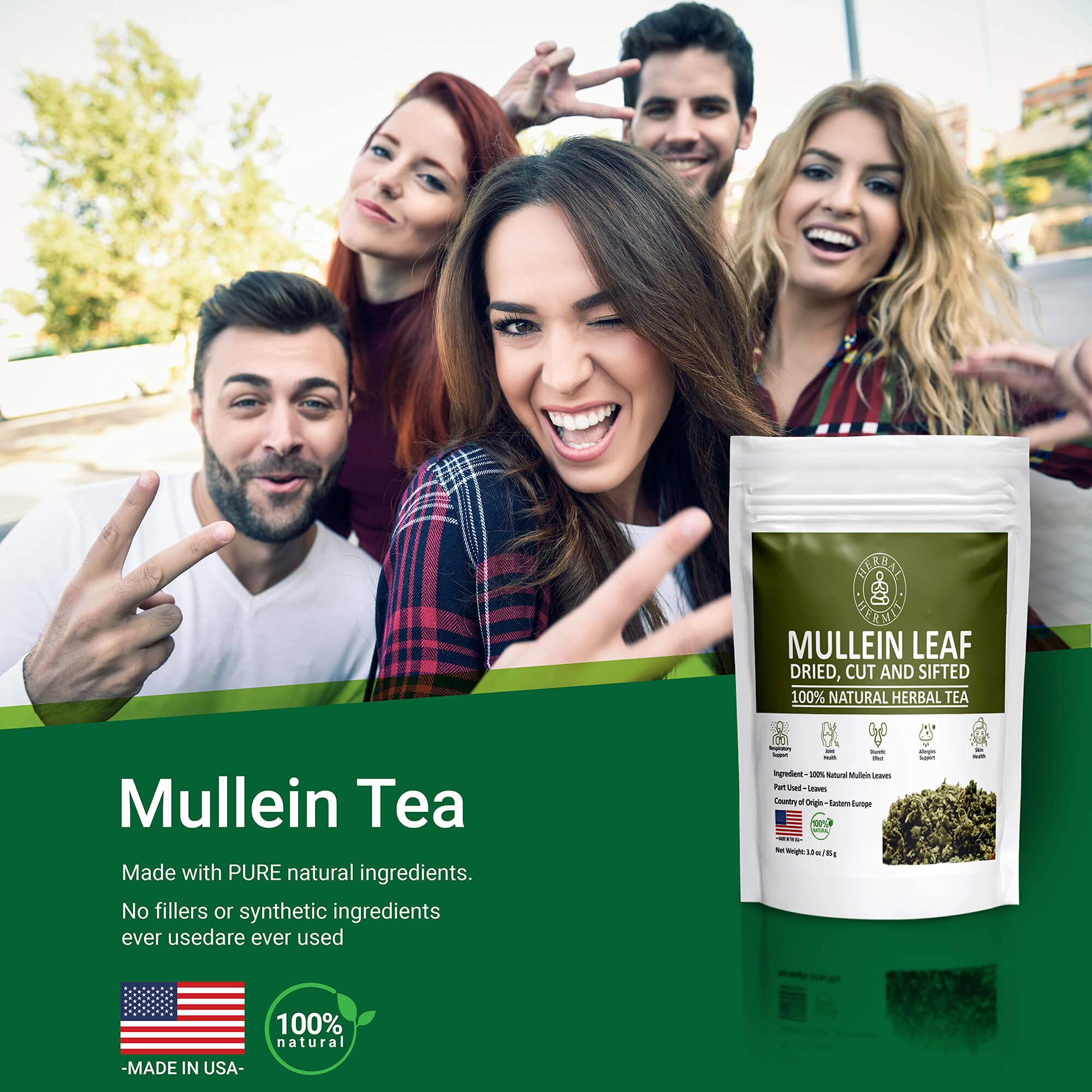 Herbal Hermit mullein leaf collection shows blend variety for daily cups.