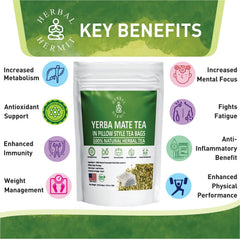 Brewing Herbal Hermit Yerba Mate yields a smooth, energizing cup with rich aroma.