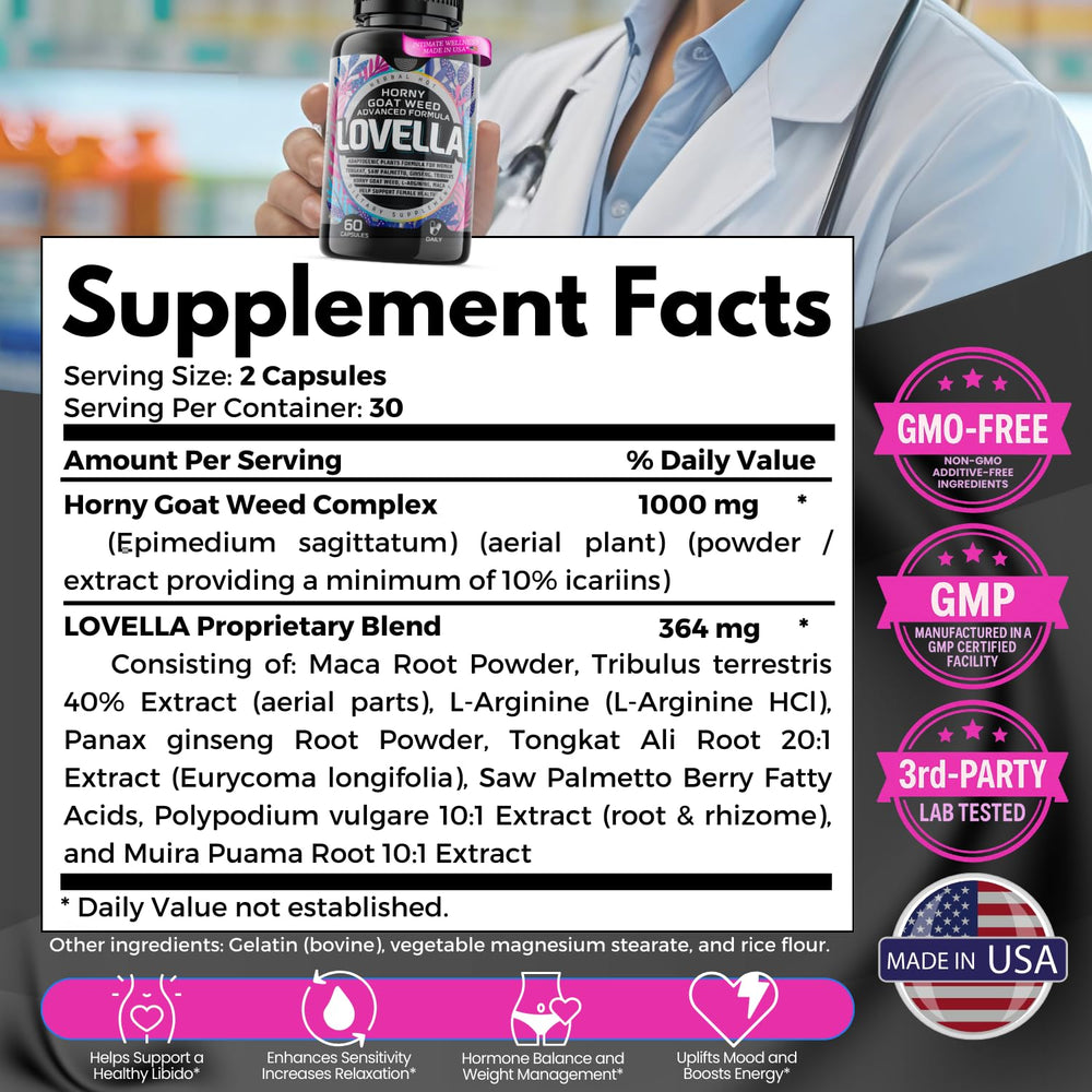HERBAL HOT HornyGoatweed Women capsules ready for daily use
