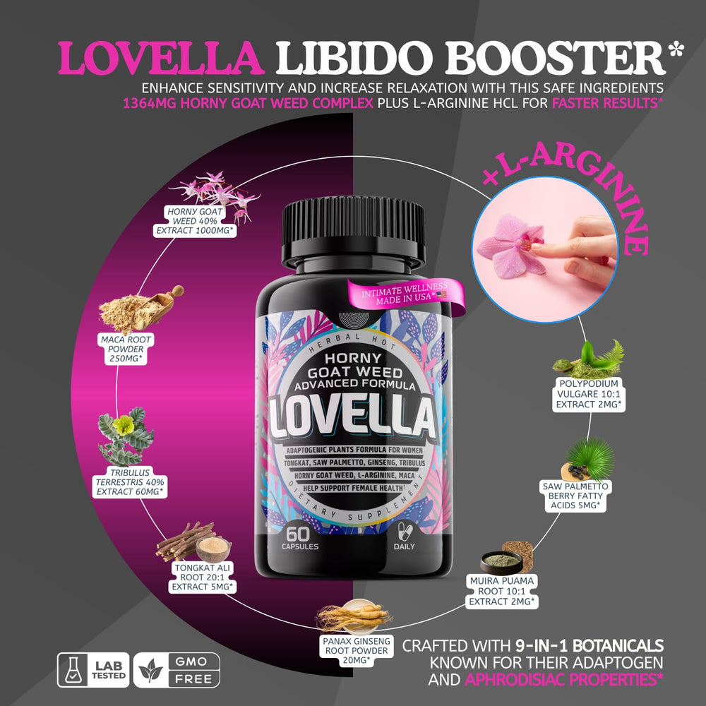 HERBAL HOT Tribulus terrestris for women capsule image highlights herbal support